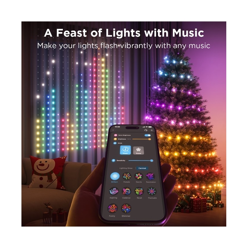 Govee - Catena decorativa a LED RGB dimmerabile LED/15W/230V IP65 Wi-Fi