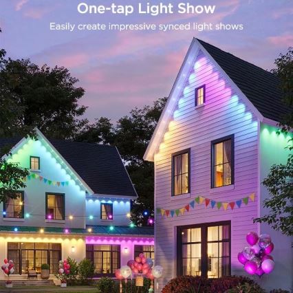 Govee - Catena di faretti LED RGBIC 30 m, Wi-Fi, compatibile con Matter, IP67