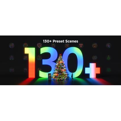 Govee - Catena natalizia a LED RGBICW per esterni 2700-6500K 20m Wi-Fi Matter IP66