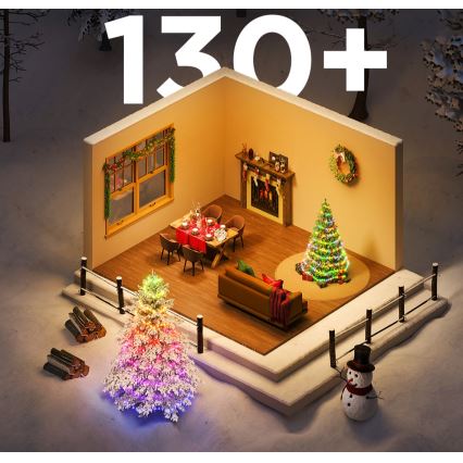 Govee - Catena natalizia a LED RGBICW per esterni 2700-6500K 20m Wi-Fi Matter IP66