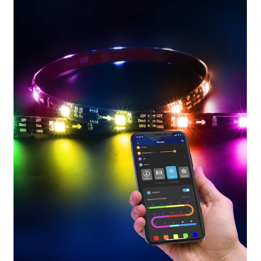 Govee - DreamView TV 75-85 SMART LED retroilluminazione RGBIC Wi-Fi + telecomando