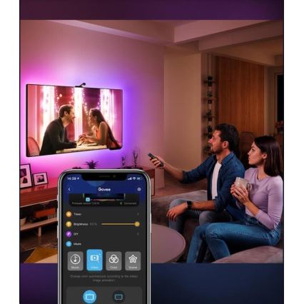 Govee - DreamView TV 75-85 SMART LED retroilluminazione RGBIC Wi-Fi + telecomando