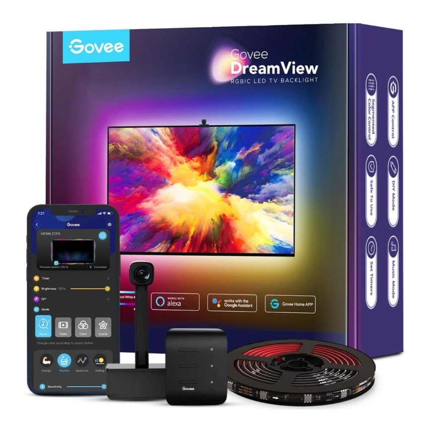 Govee - DreamView TV 75-85 SMART LED retroilluminazione RGBIC Wi-Fi + telecomando