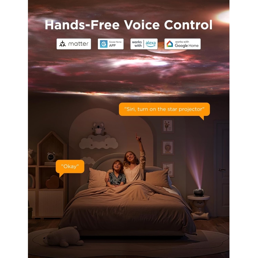 Govee - Galaxy Light Projector 2 Pro Matter con altoparlante Wi-Fi