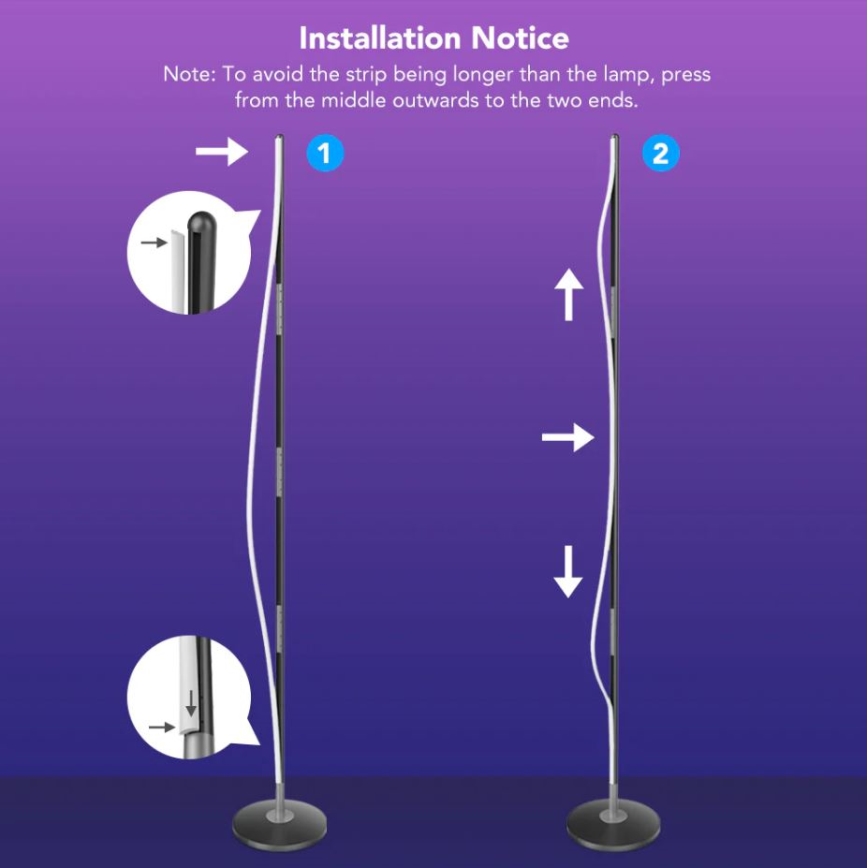 Govee - Lampada da terra angolare intelligente RGBICW Wi-Fi