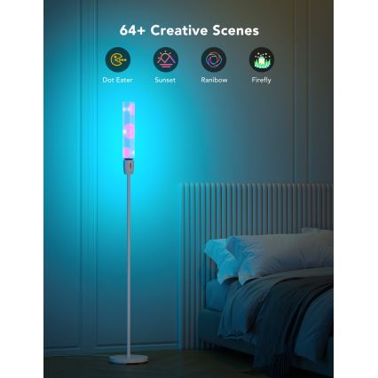 Govee - Lampada da terra dimmerabile a LED CYLINDER SMART RGBICWW 2200-6500K
