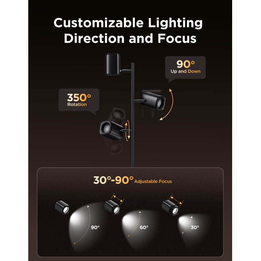 Govee - Lampada da terra dimmerabile LED RGBICWW TREE MATTER LED/48W/230V Wi-Fi