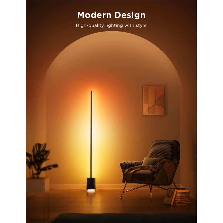 Govee - Lampada da terra dimmerabile a LED con altoparlante Pro RGBICWW 2200-6500K Wi-Fi + telecomando