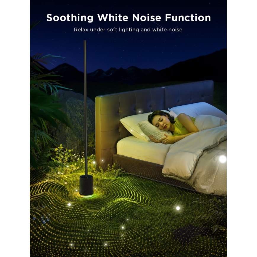 Govee - Lampada da terra dimmerabile a LED con altoparlante Pro RGBICWW 2200-6500K Wi-Fi + telecomando