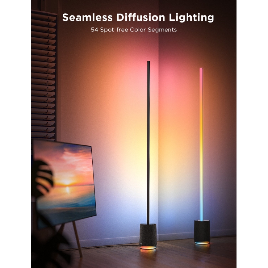 Govee - Lampada da terra dimmerabile a LED con altoparlante Pro RGBICWW 2200-6500K Wi-Fi + telecomando