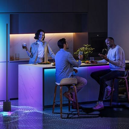Govee - Lampada da terra dimmerabile a LED con altoparlante Pro RGBICWW 2200-6500K Wi-Fi + telecomando