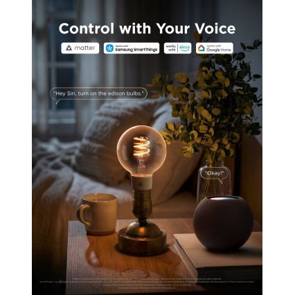 Govee - Lampadina LED RGBWW dimmerabile Smart MATTER G80 E27/5W/230V 2700-6500K Wi-Fi