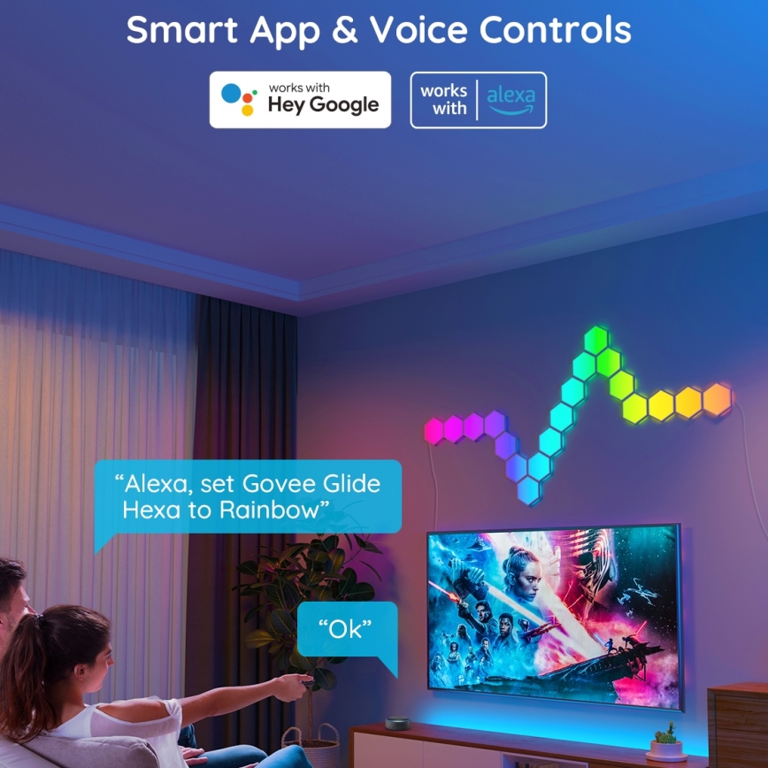 Govee - Set prolunga 2x LED RGB Pannello dimmerabile LED/7,2W/230V Wi-Fi