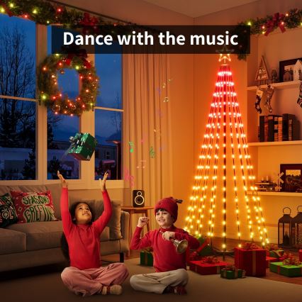 Govee - Albero di Natale a LED RGBIC con stella, 15W/230V, IP65, 1,8 m, Matter, Wi-Fi