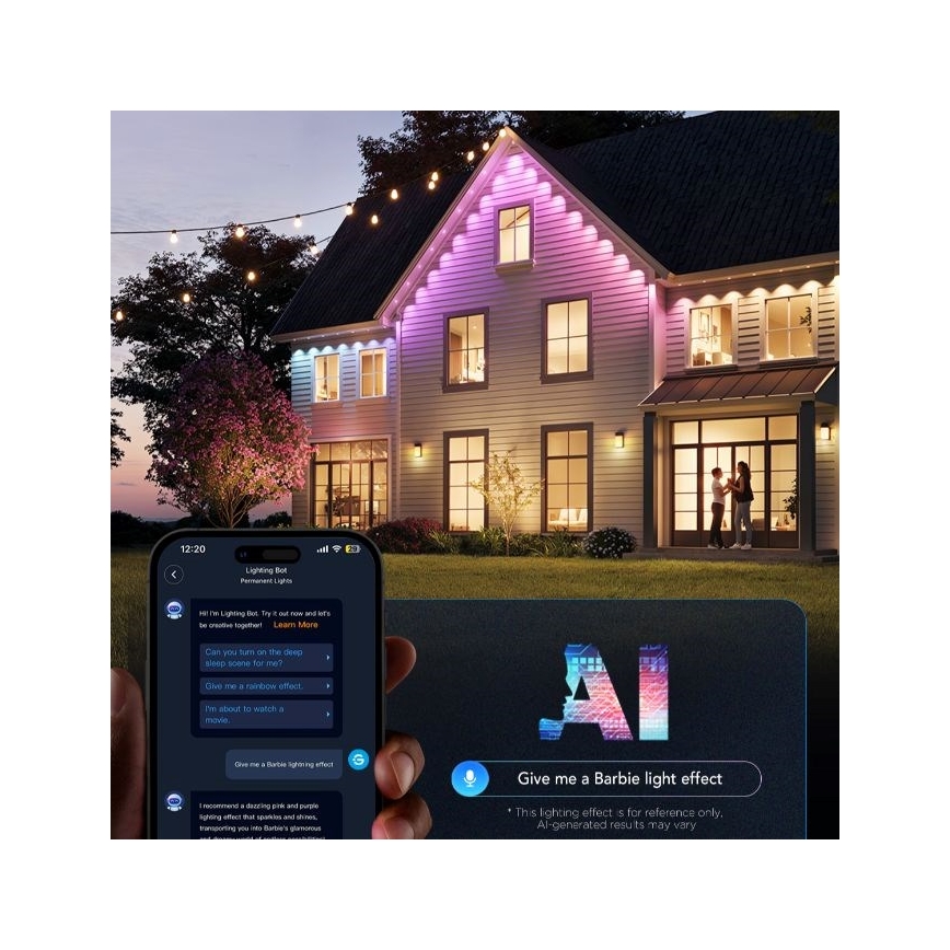 Govee - LED RGBIC Faretti a stringa 30m Wi-Fi Matter IP67