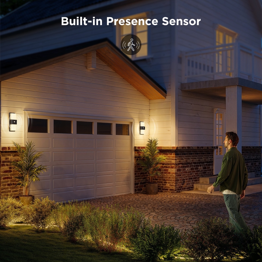 Govee - Lampada da parete per esterni dimmerabile LED RGBIC con sensore LED/230V IP65 2700-6500K Wi-Fi