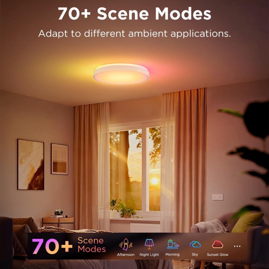 Govee - LED RGBIC Plafoniera con dimmer LED/49W/230V 2700-6500K Wi-Fi