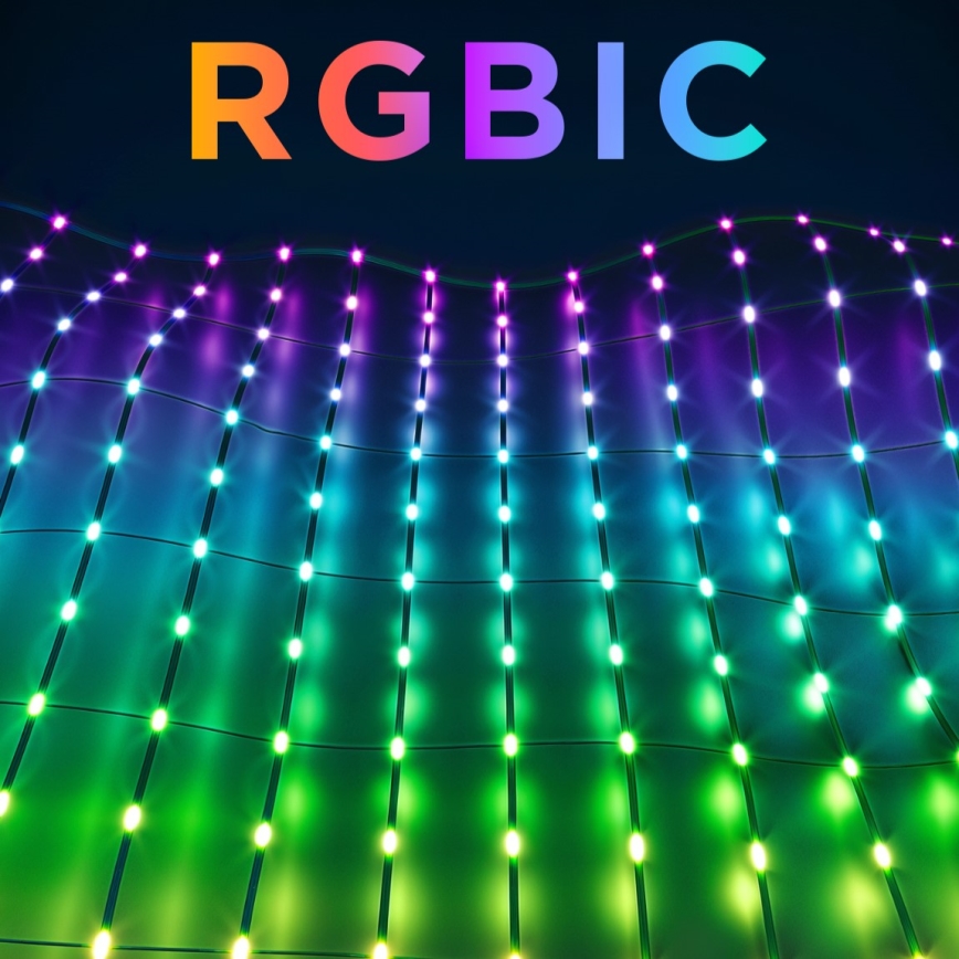 Govee - LED RGBIC Rete luminosa da esterno 143x85cm Wi-Fi Matter IP65