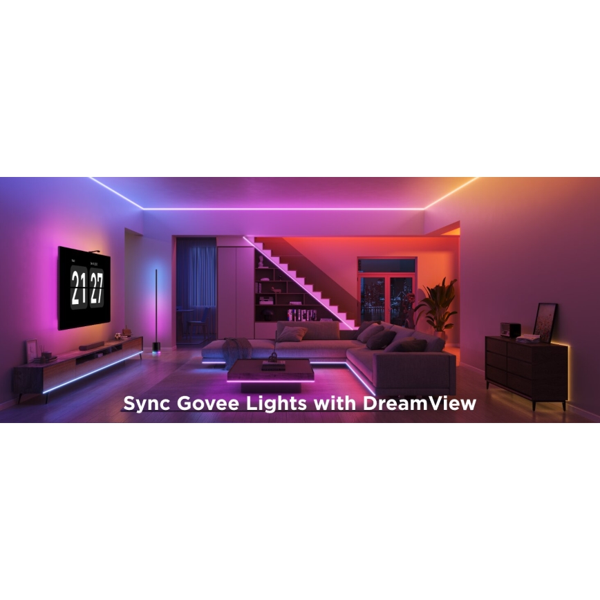 Govee - LED RGBICW Striscia dimmerabile COB 3780 diodi 3m Wi-Fi Matter