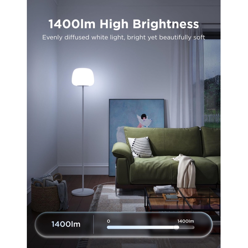 Govee - LED RGBICWW Lampada da terra dimmerabile LANTERN MATTER LED/24W/230V Wi-Fi 160 cm