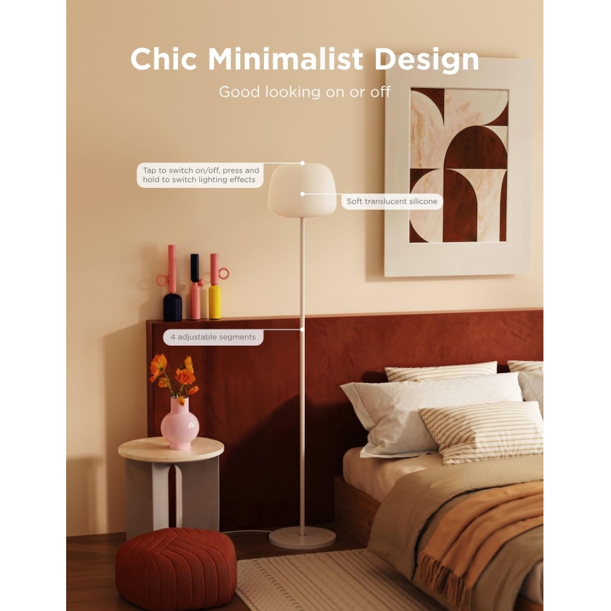 Govee - LED RGBICWW Lampada da terra dimmerabile LANTERN MATTER LED/24W/230V Wi-Fi 160 cm