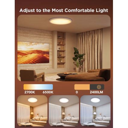 Govee - Plafoniera LED RGBICWW dimmerabile LED/29W/230V Ø 30 cm finitura opaca Wi-Fi