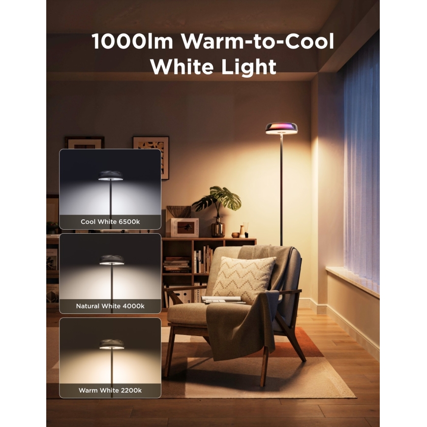 Govee - Lampada da terra dimmerabile LED RGBICWW UPLIGHTER MATTER LED/24W/230V Wi‑Fi