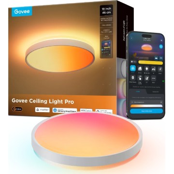 Govee - LED RGBICWW Plafoniera dimmerabile LED/55W/230V Ø 46 cm Matter Wi-Fi