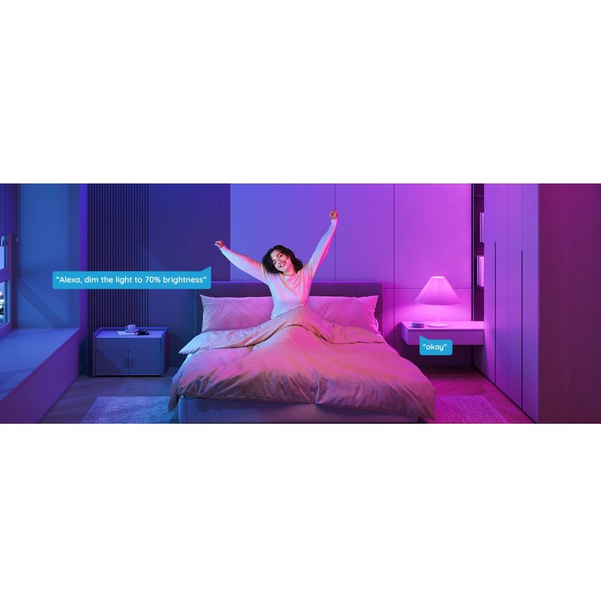 Govee - Lampadina LED RGBWW dimmerabile Smart MATTER E27/9W/230V 2700-6500K Wi-Fi