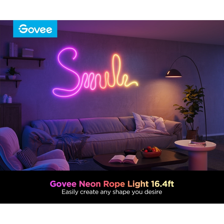 Govee - Neon 2 MATTER pieghevole Striscia LED 5m RGBIC Wi-Fi IP67