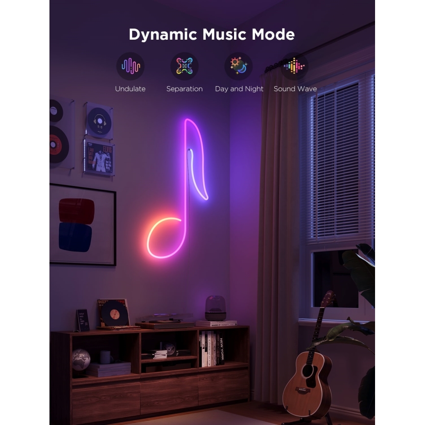 Govee - Neon 2 MATTER pieghevole Striscia LED 5m RGBIC Wi-Fi IP67