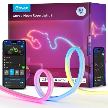 Govee - Neon 2 MATTER striscia LED flessibile 3m RGBIC Wi-Fi