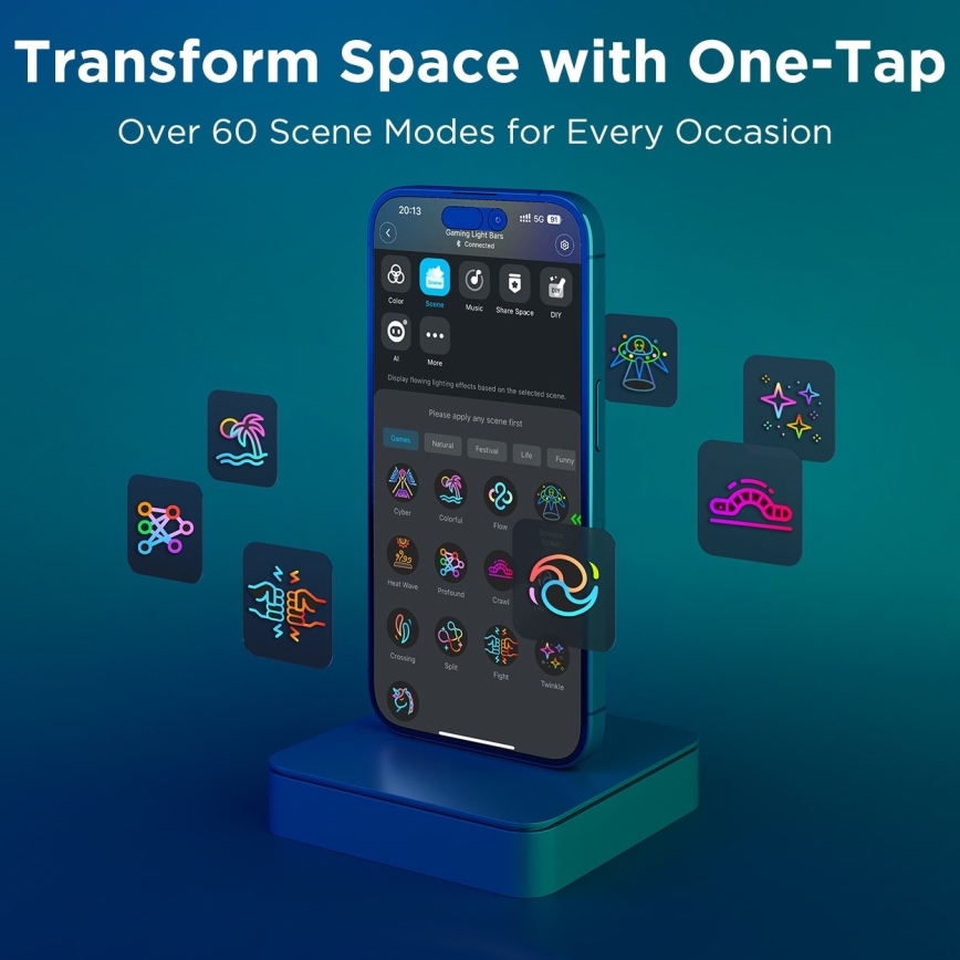 Govee - Pannelli luminosi Smart RGBIC Gaming Pro compatibili con Matter e Wi-Fi