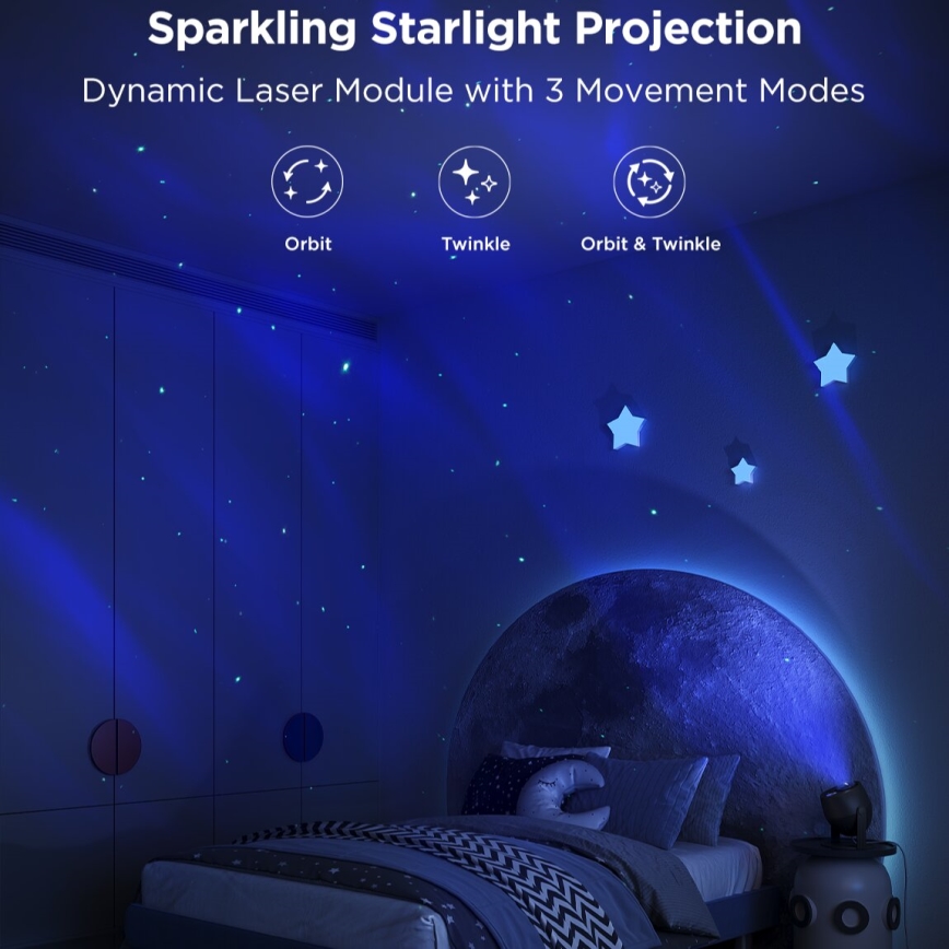 Govee - Proiettore di luce LED RGBW Galaxy Pro Wi-Fi Materia