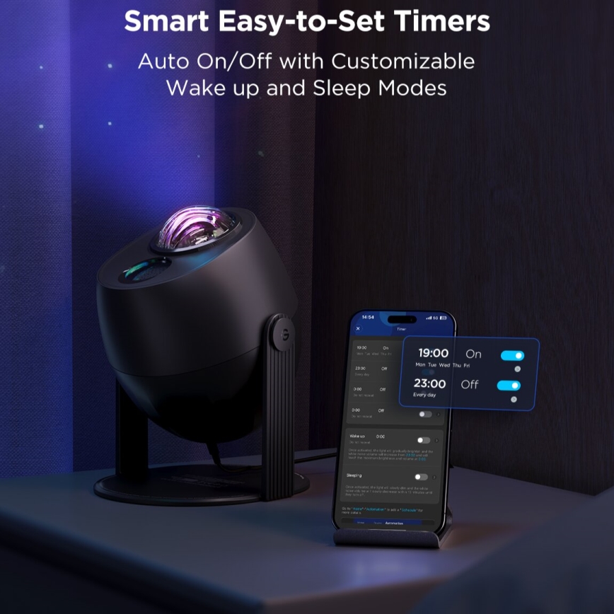 Govee - Proiettore di luce LED RGBW Galaxy Pro Wi-Fi Materia