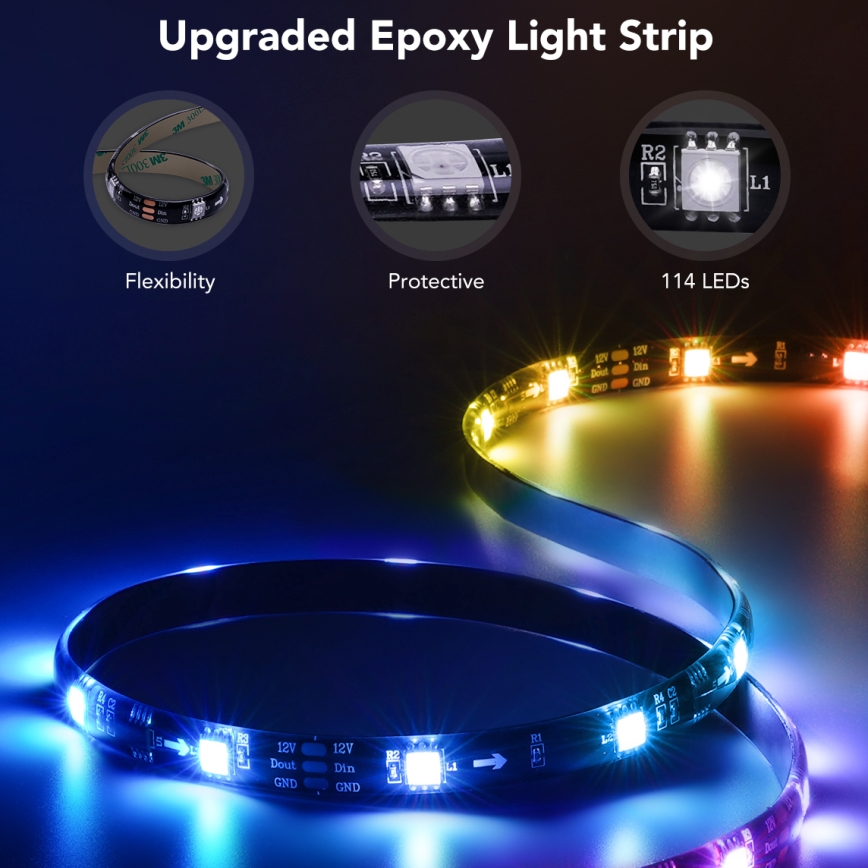 Govee - Retroilluminazione LED SMART per TV 55-65 RGBIC Wi-Fi