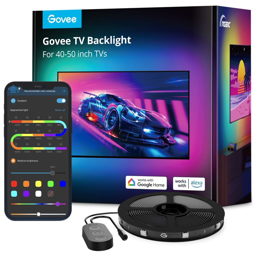 Govee - Retroilluminazione SMART LED per TV 40-50 RGBIC Wi-Fi
