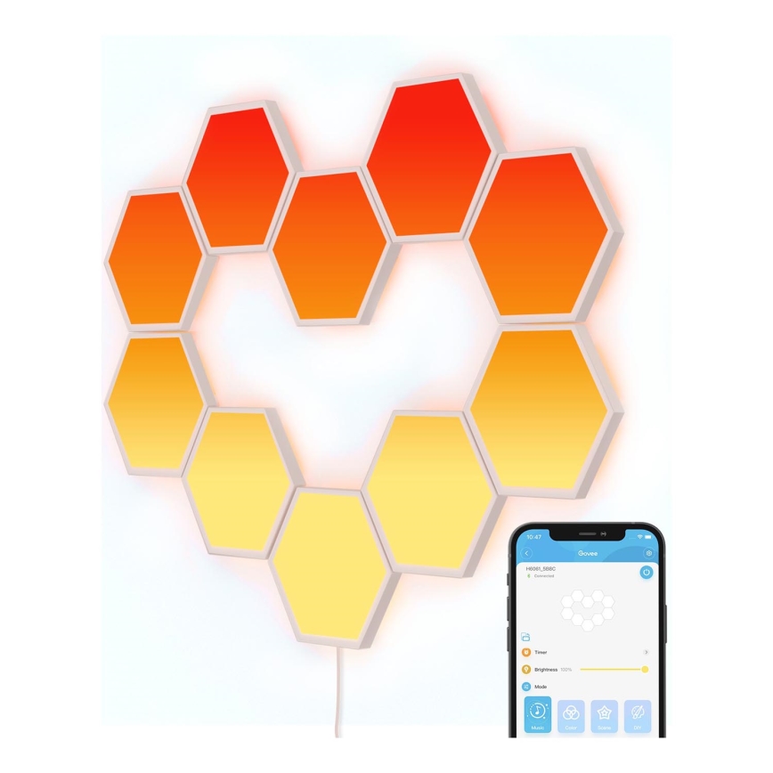 Govee - SET 10x LED RGB Pannello dimmerabile LED/36W/230V Wi-Fi