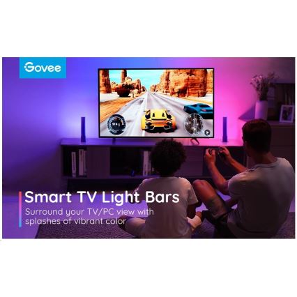 Govee - SET 2x Flow Plus SMART LED TV & Gaming - RGBICWW Wi-Fi