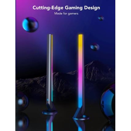 Govee - SET 2x Smart Gaming Wi-Fi LED RGBIC Panels + Smart Dual + telecomando