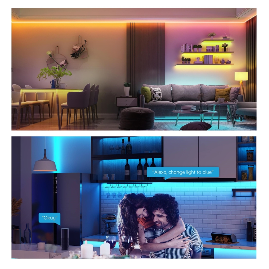 Govee - Striscia LED RGB dimmerabile SMART LED/36W/24V 10m Wi-Fi