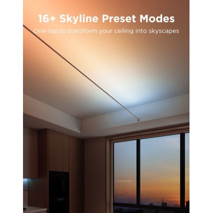 Govee - Striscia LED sospesa RGBICWW/36W/24V 4m Skyline Matter Wi-Fi