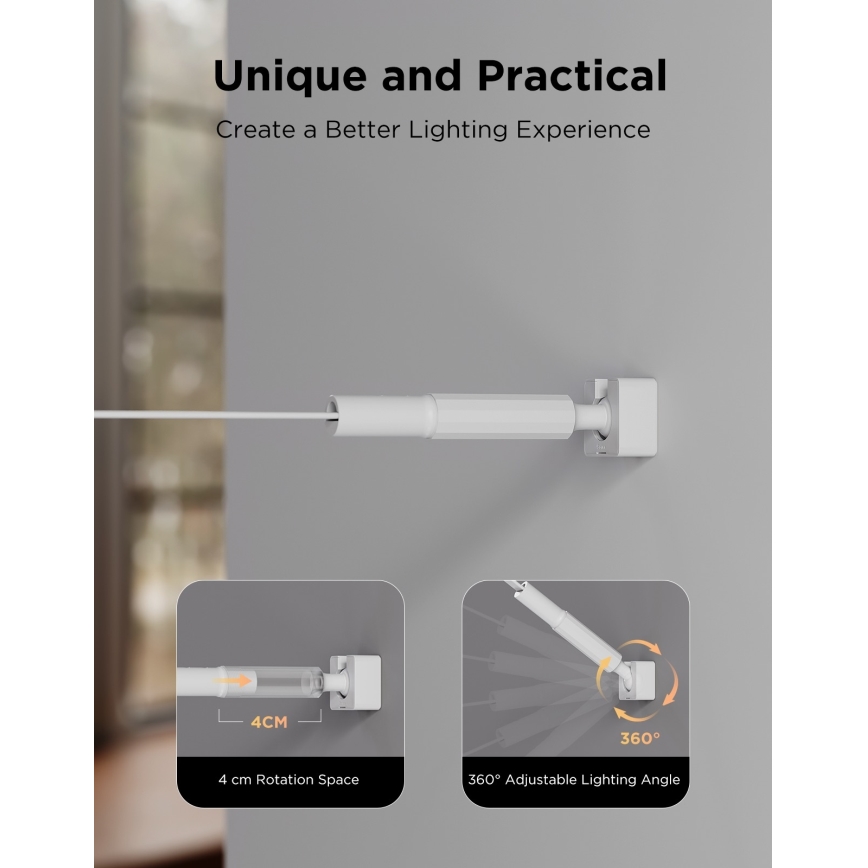 Govee - Striscia LED sospesa RGBICWW/36W/24V 4m Skyline Matter Wi-Fi