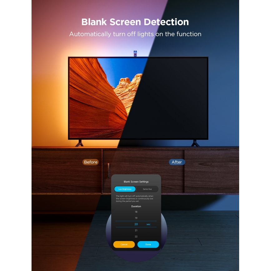 Govee - TV Backlight 3 Lite TV 75-85” SMART LED retroilluminazione RGBICW Wi-Fi IP67