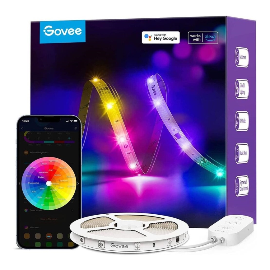 Govee - Wi-Fi RGBIC Smart PRO Striscia LED 5m