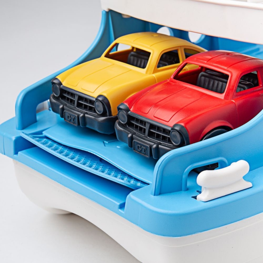 Green Toys - Traghetto con auto bianco/blu
