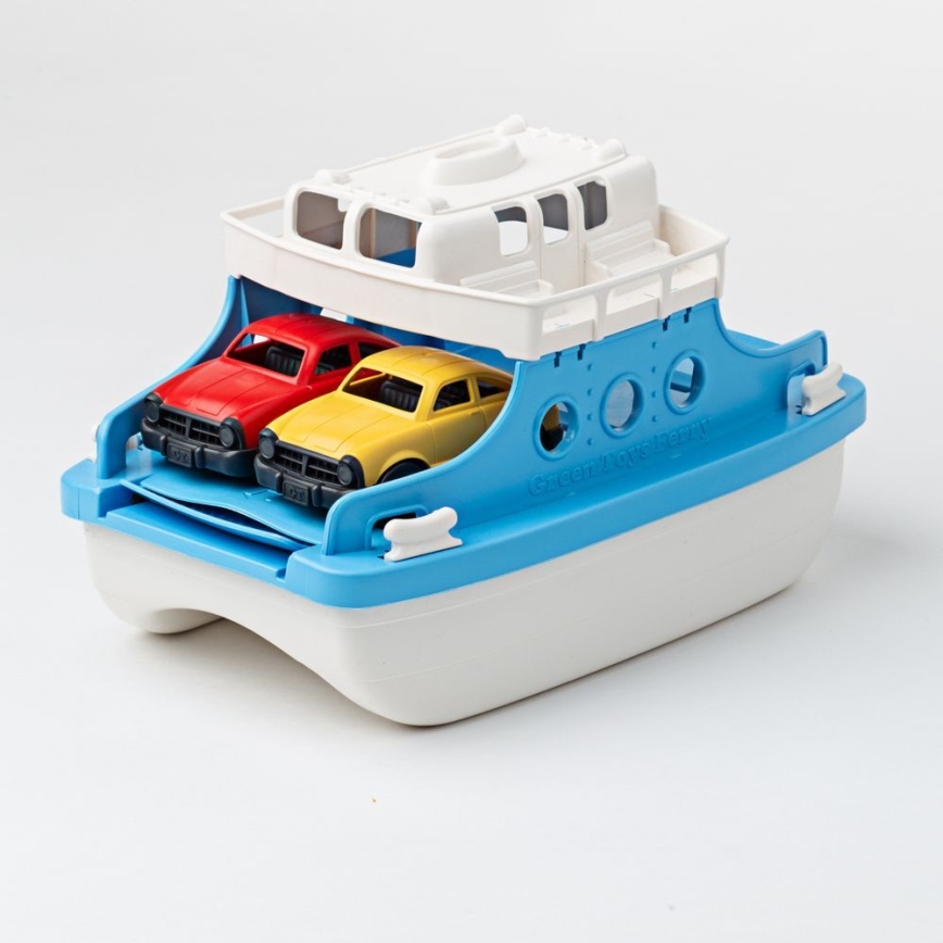 Green Toys - Traghetto con auto bianco/blu