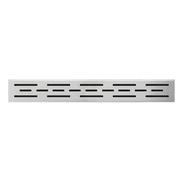 Griglia di scarico 49,5x2,3 cm acciaio inox/argento