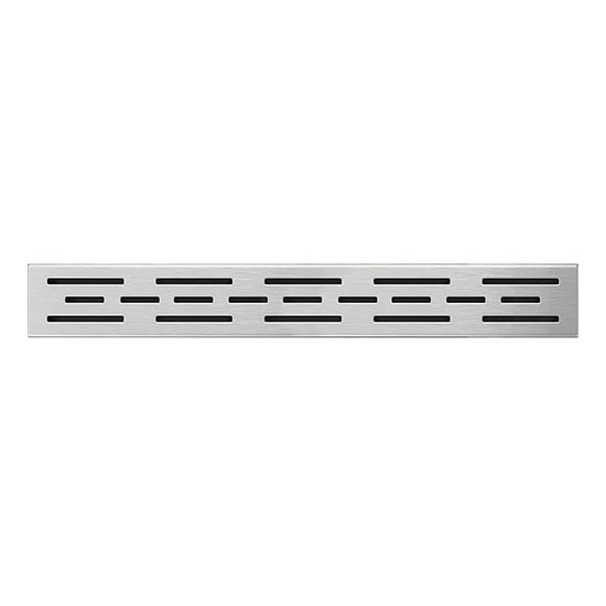 Griglia di scarico 49,5x2,3 cm acciaio inox/argento