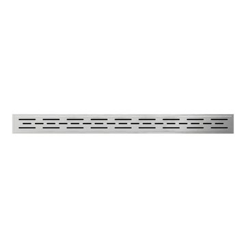 Griglia di scarico da 90 cm in acciaio inox, finitura argento